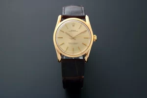 Vintage 14k Yellow Gold Rolex Bombay Oyster Perpetual Watch 1010 - Wrist Watch News
